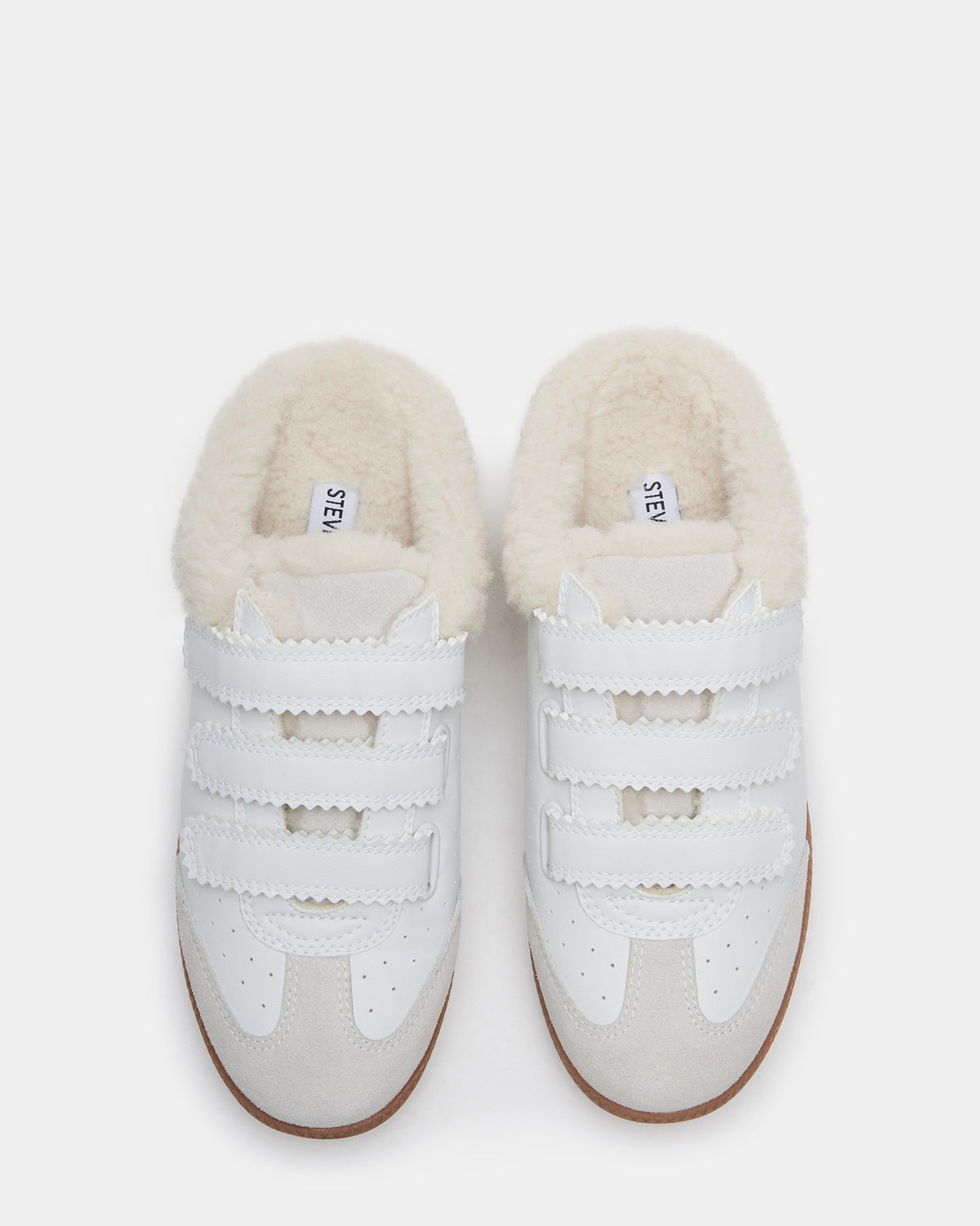MEMENTO Faux Fur White Multi Slip-On Women's Sneaker