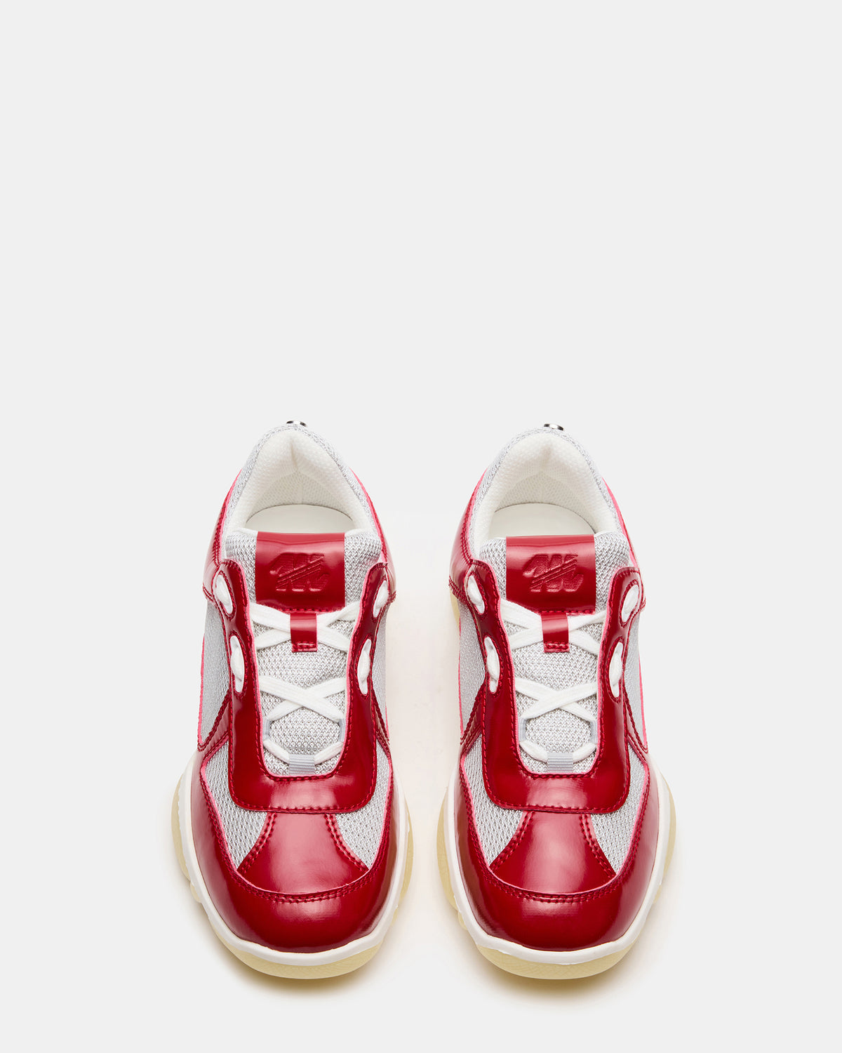 DUSTIN Red Mesh Lace-Up Low-Top Women's Sneaker