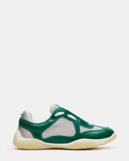 DUSTIN Green Mesh Lace-Up Low-Top Women's Sneaker