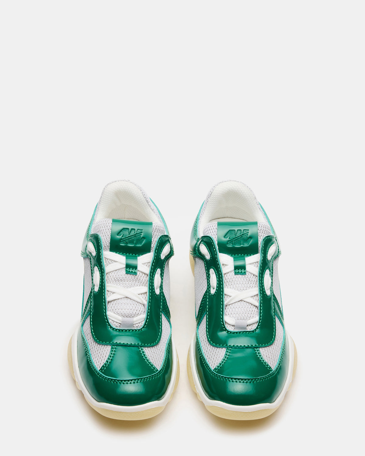 DUSTIN Green Mesh Lace-Up Low-Top Women's Sneaker