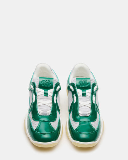 DUSTIN Green Mesh Lace-Up Low-Top Women's Sneaker