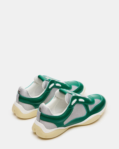 DUSTIN Green Mesh Lace-Up Low-Top Women's Sneaker