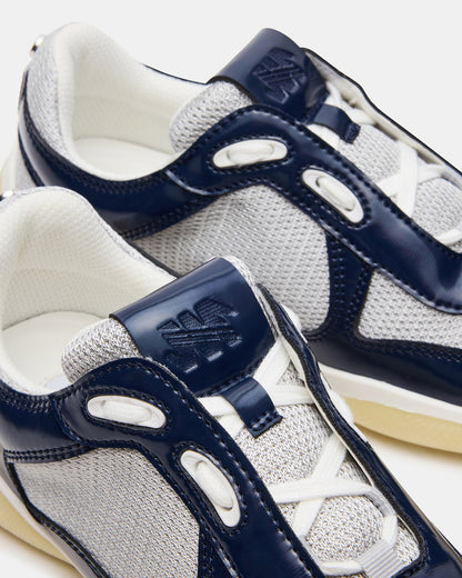 DUSTIN Navy Mesh Lace-Up Low-Top Women's Sneaker