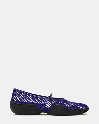 VICKEE Blue Mesh Mary Jane Buckle Chunky Sole Ballet Women's Sneaker