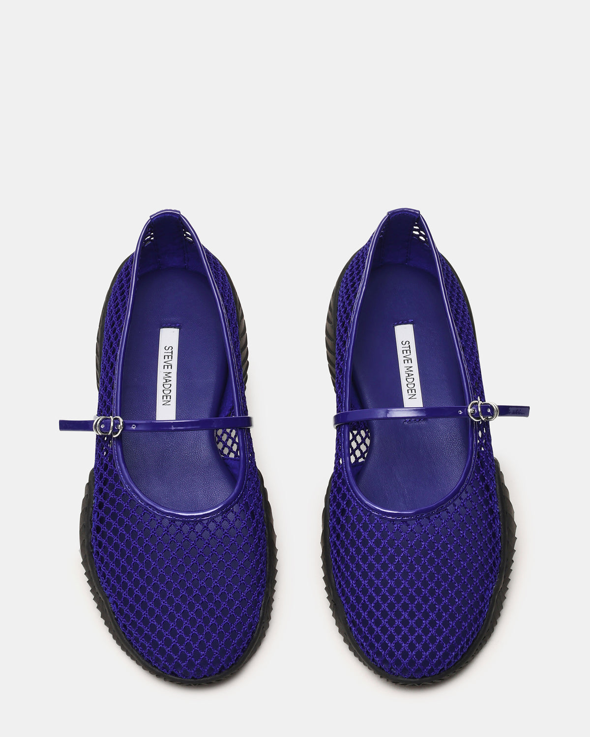 VICKEE Blue Mesh Mary Jane Buckle Chunky Sole Ballet Women's Sneaker