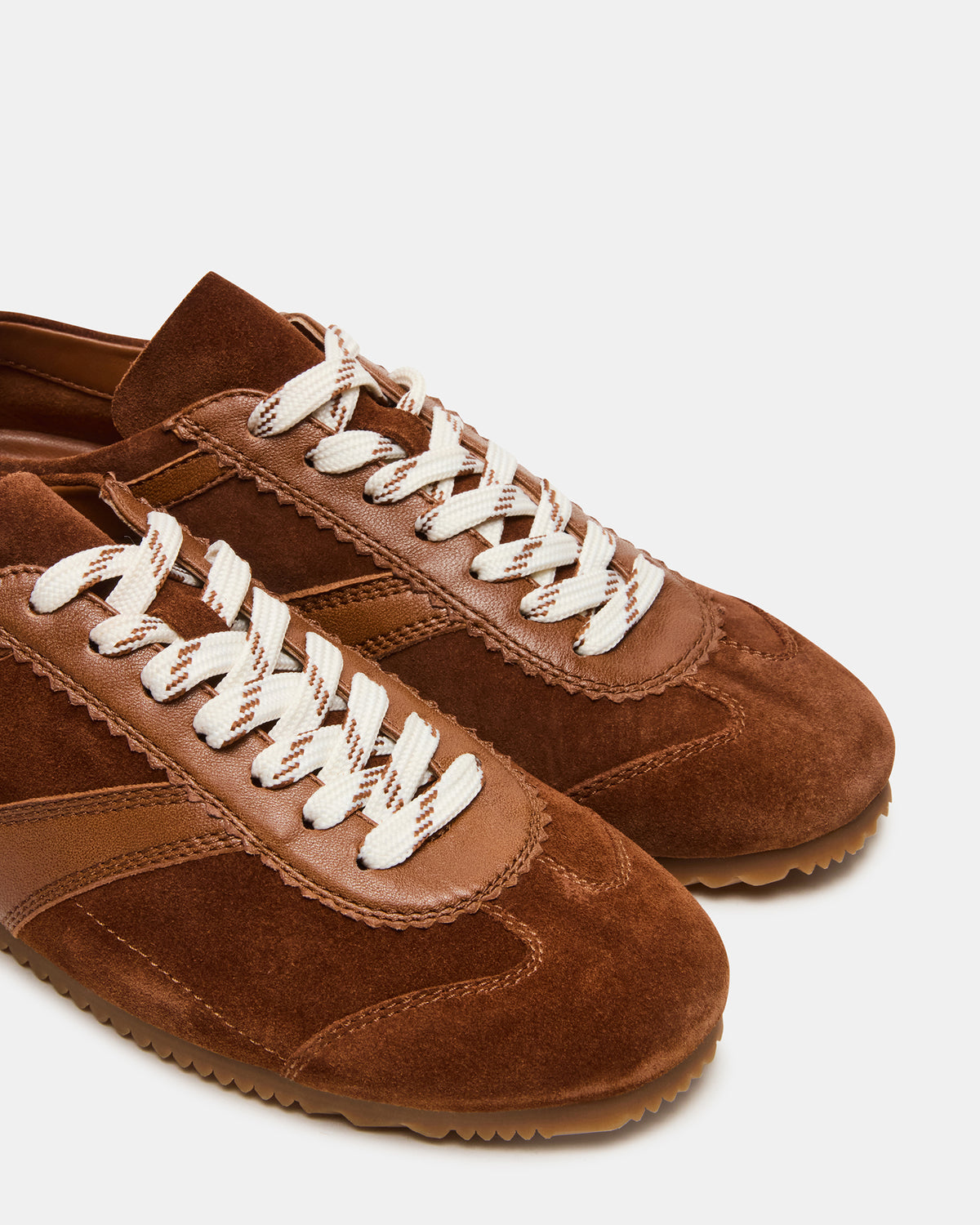 JAYE Chestnut Suede Low-Top Lace-Up Women's Sneaker