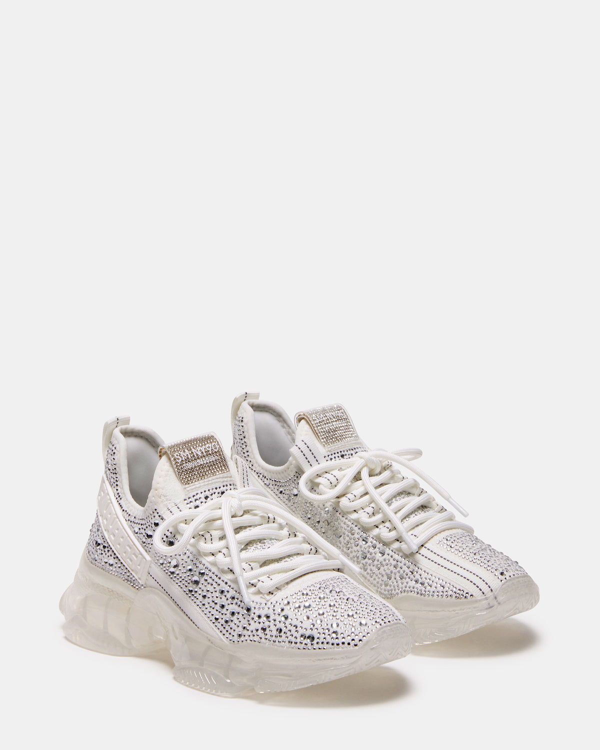 MAXIMA White Rhinestones Sneakers | Women's Sneakers