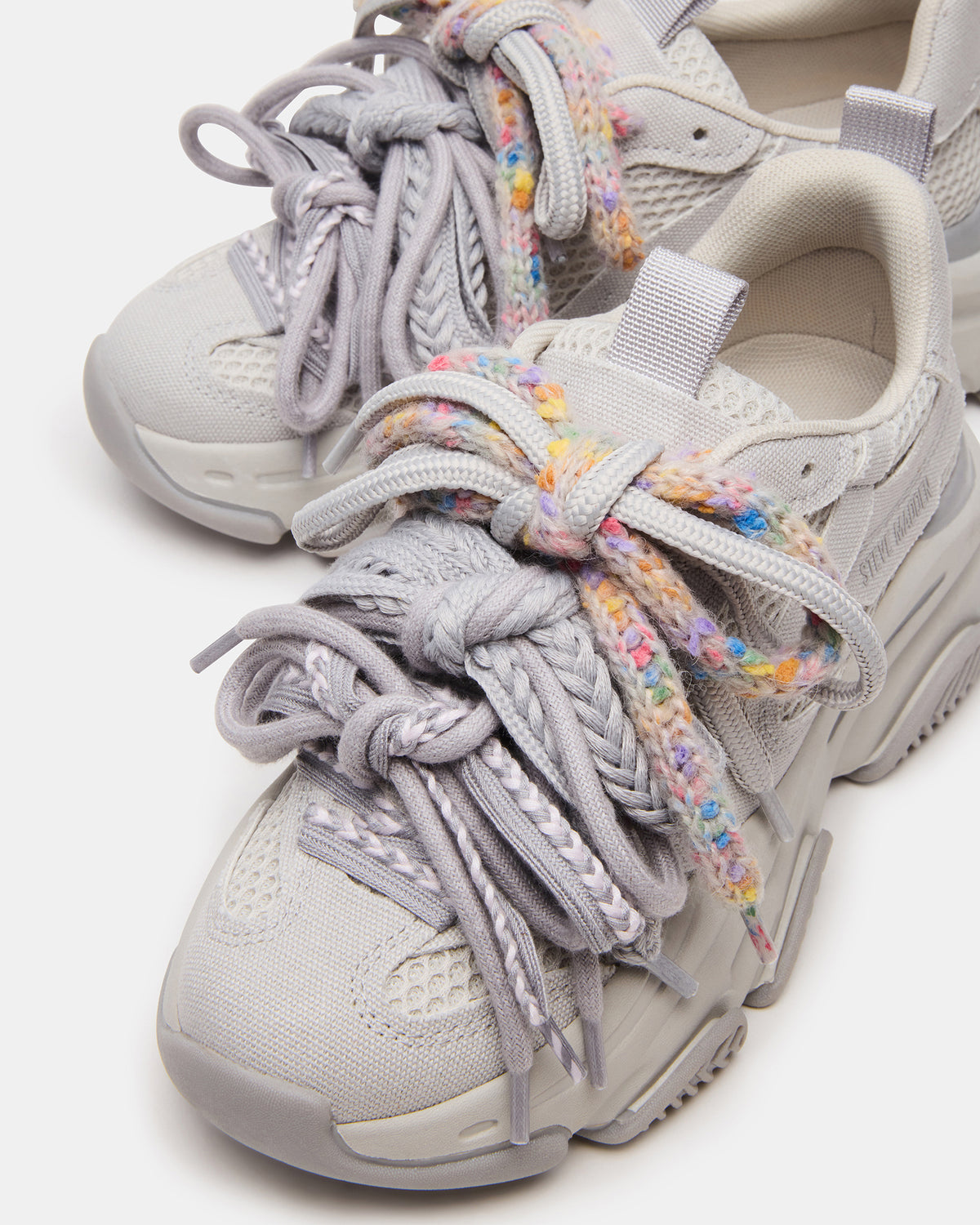 PRYCE Grey Low-Top Lace-Up Chunky Platform Women's Sneaker