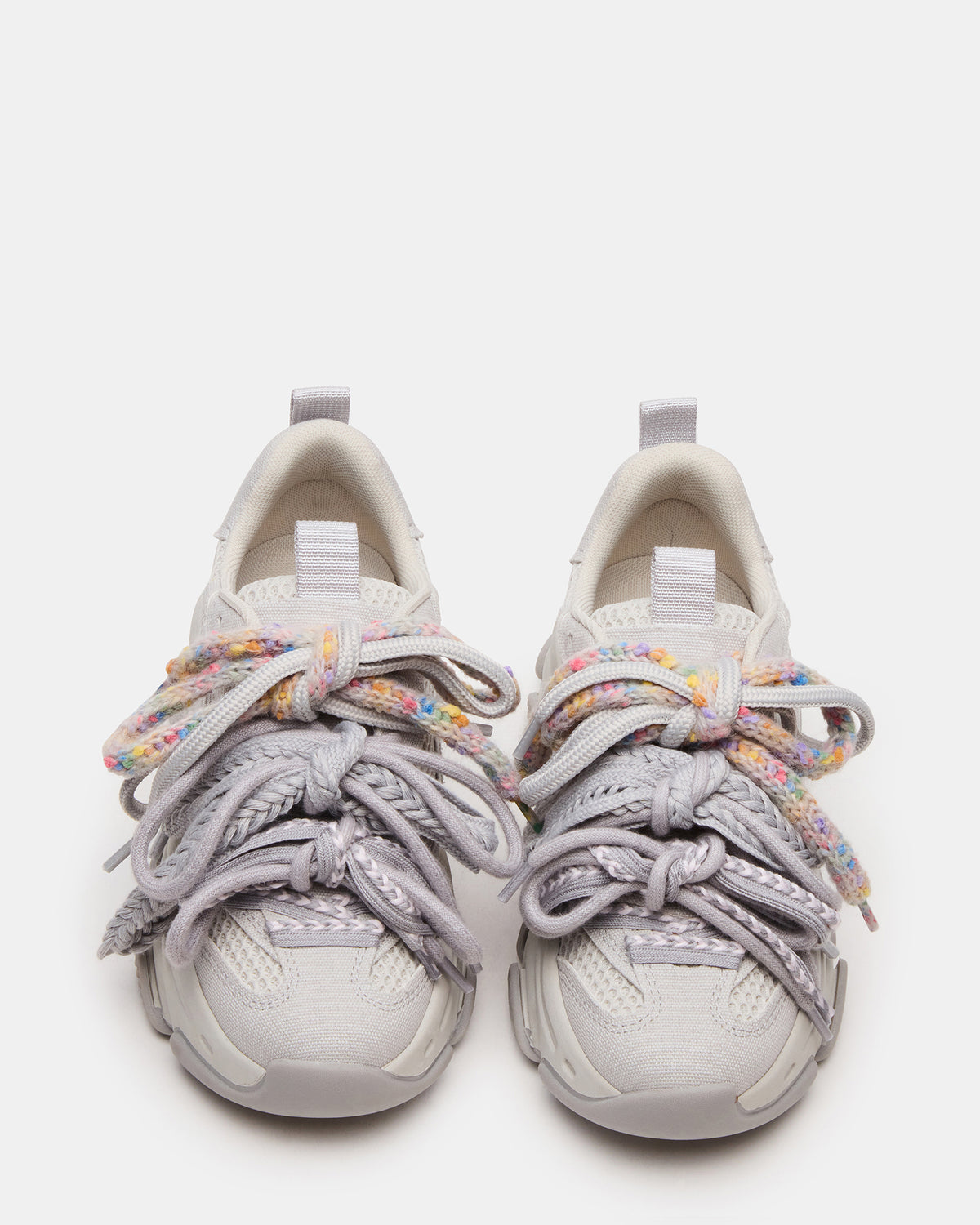PRYCE Grey Low-Top Lace-Up Chunky Platform Women's Sneaker