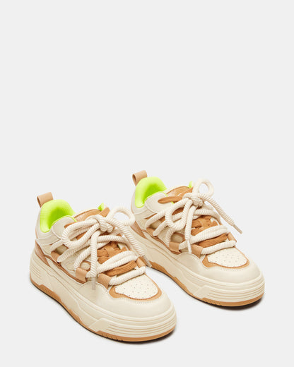 BOOMER Tan Multi Platform Chunky Sneaker | Women's Sneakers