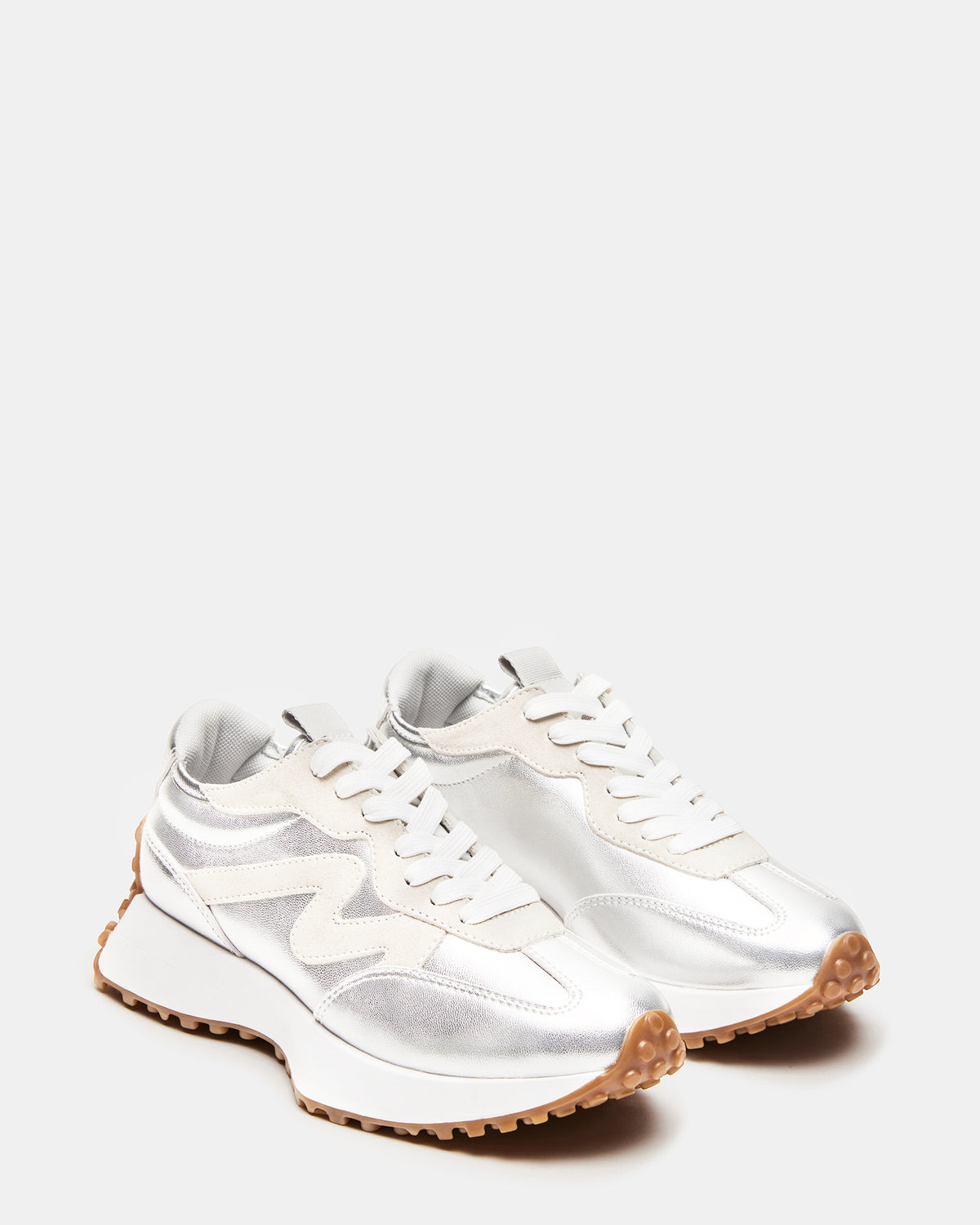 CAMPO Silver Lace-Up Women's Sneaker