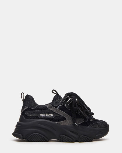 PRYCE Black Low-Top Lace-Up Chunky Platform Women's Sneaker