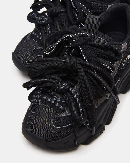 PRYCE Black Low-Top Lace-Up Chunky Platform Women's Sneaker