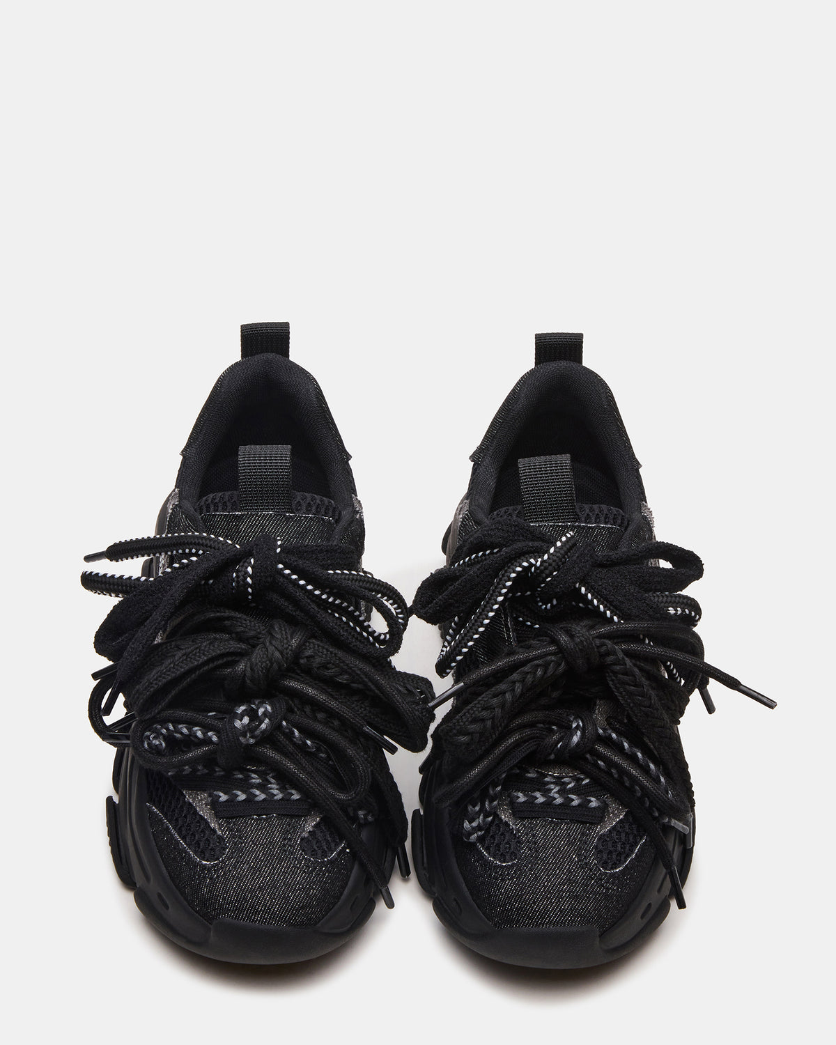PRYCE Black Low-Top Lace-Up Chunky Platform Women's Sneaker