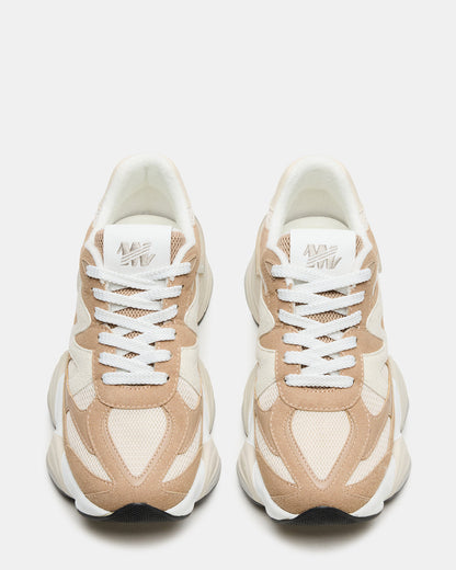 SEBI Taupe Multi Low-Top Lace-Up Women's Sneaker