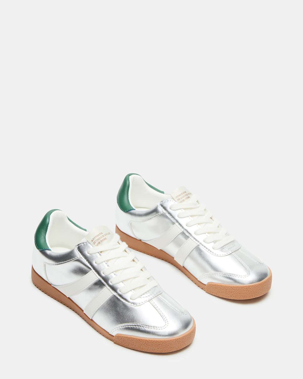 HUDSIN Silver Multi Women's Lace-Up Low-Top Sneaker