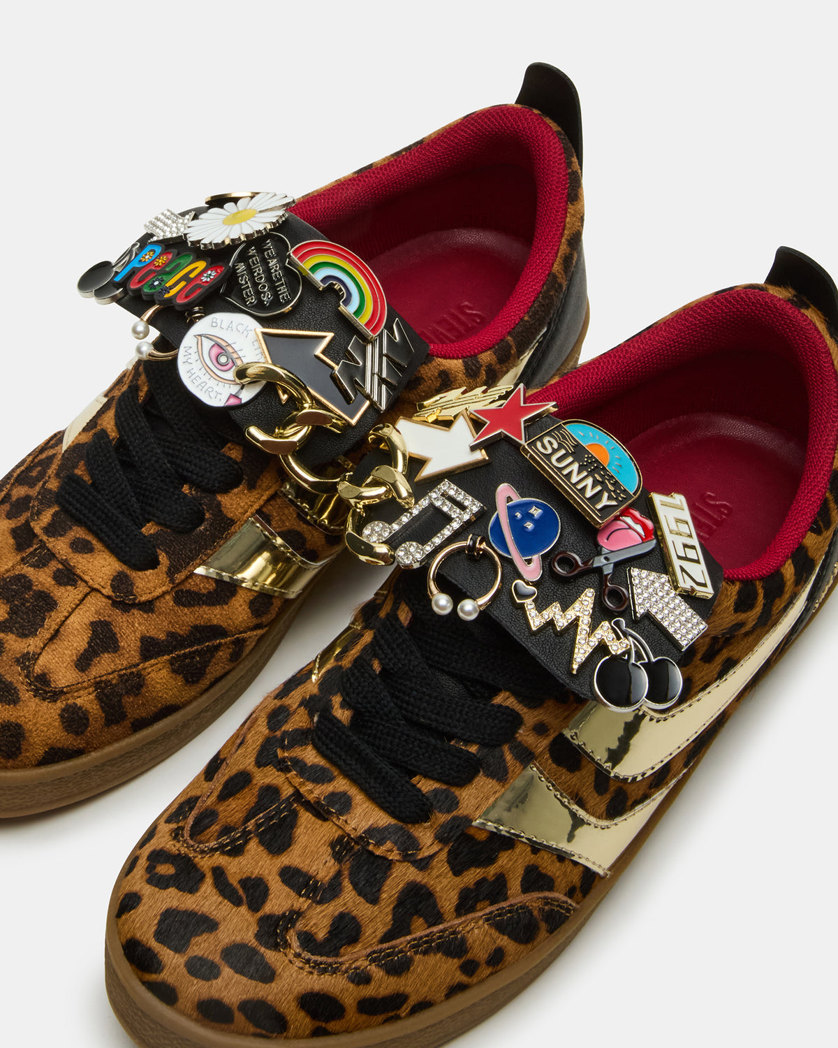 WYATT Leopard Lace-Up Low-Top Pin Women's Sneaker