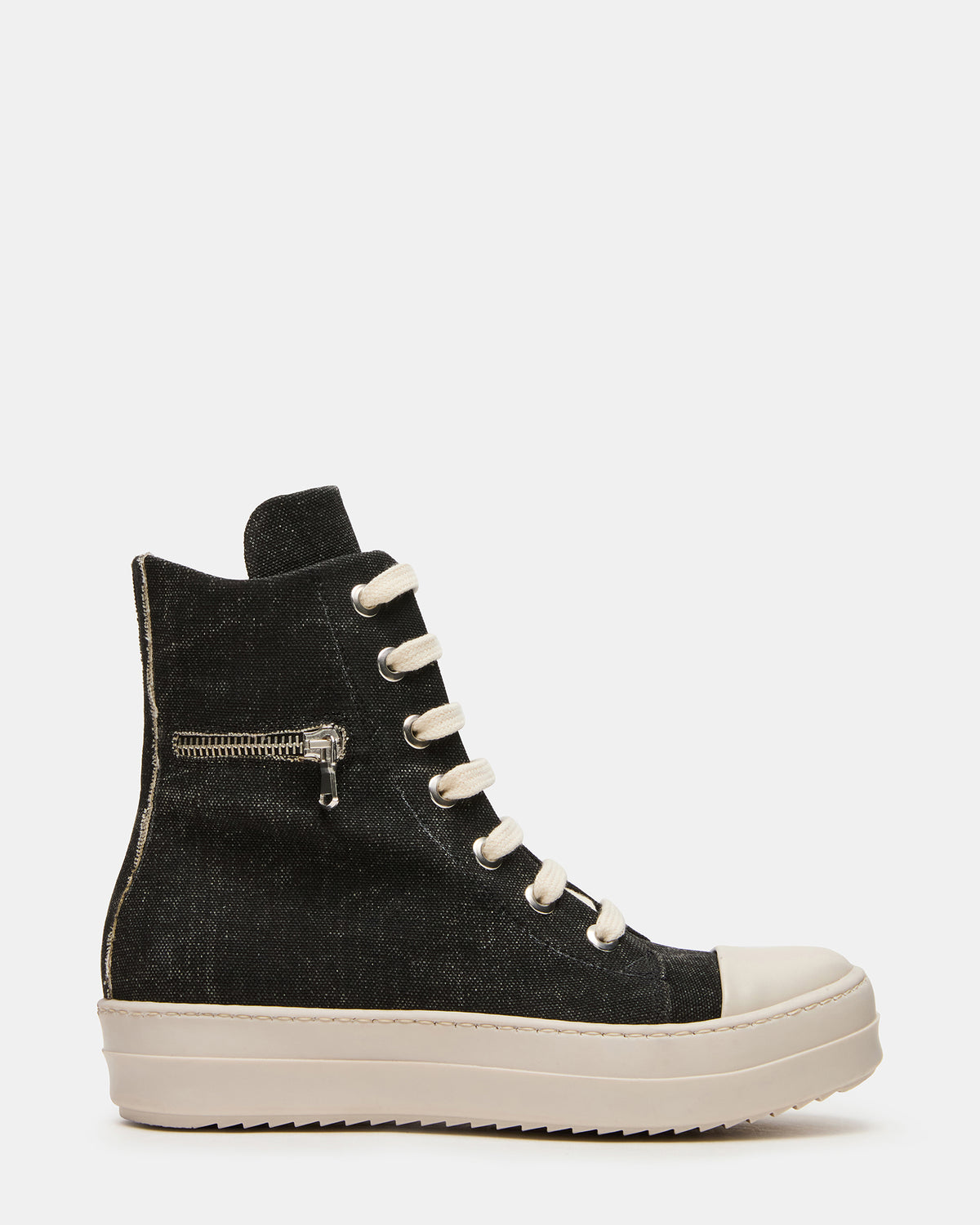 DEVON Black/White High-Top Lace-Up Women's Sneaker