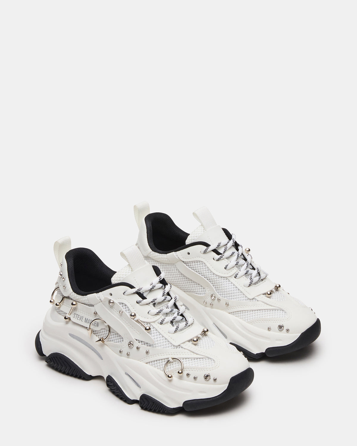 POSSESSION Piercing White Platform Lace-Up Women's Sneaker