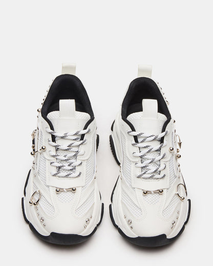 POSSESSION Piercing White Platform Lace-Up Women's Sneaker