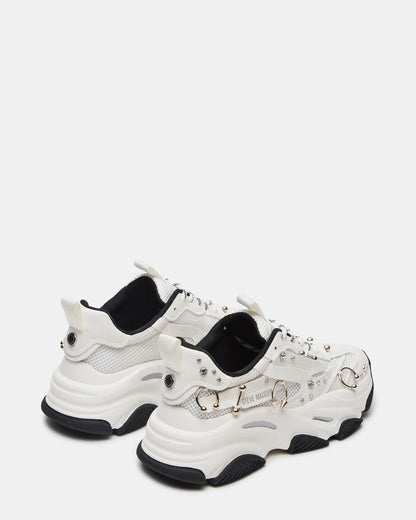 POSSESSION Piercing White Platform Lace-Up Women's Sneaker