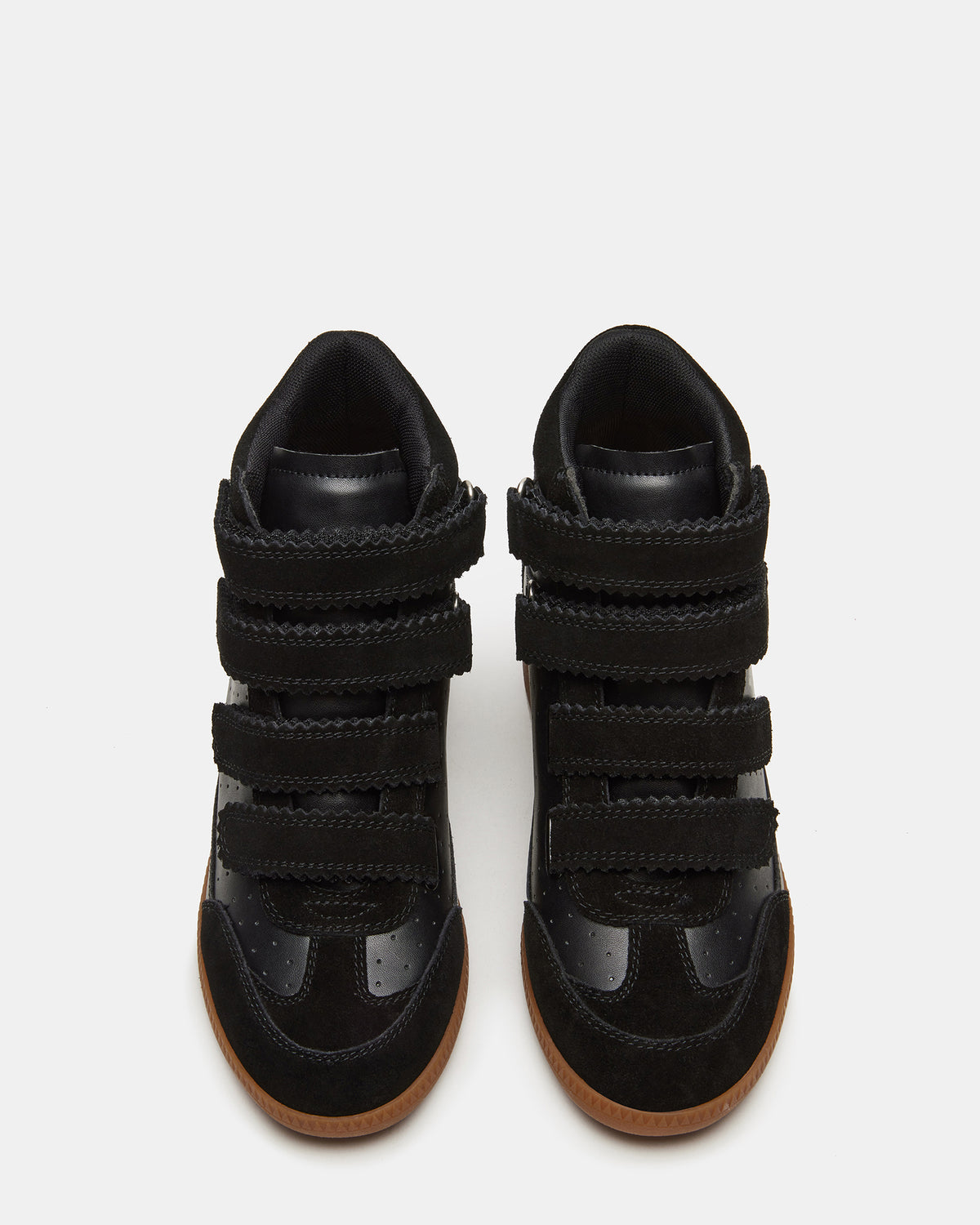 MUSTANG Black Suede Women's High-Top Velcro Sneaker