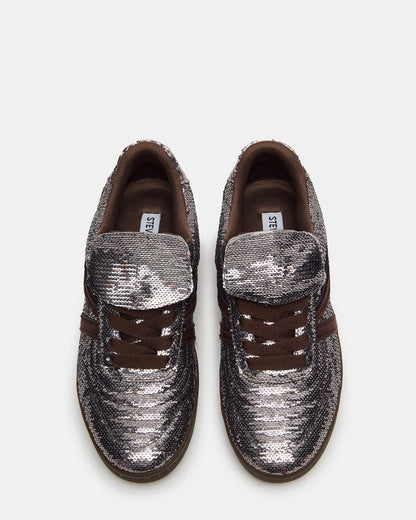 MADRID Sequin Pewter Low-Top Sneaker | Women's Sneakers