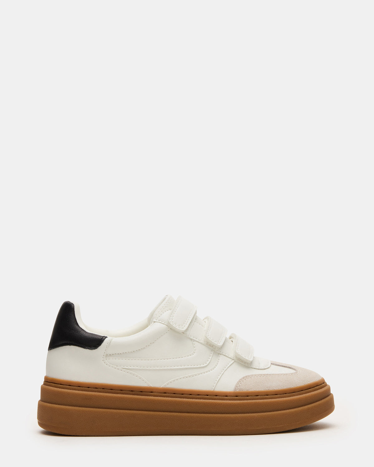 DASH White Multi Women's Low-Top Platform Velcro Sneaker
