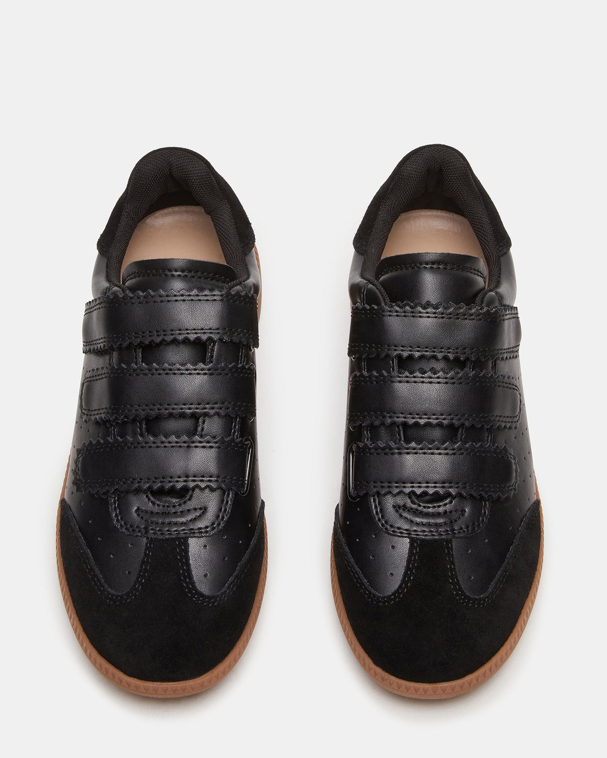 MOMENTUM Black Velcro Low-Top Women's Sneakers