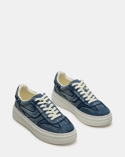 DODGE Denim Fabric Low-Top Platform Women's Sneaker