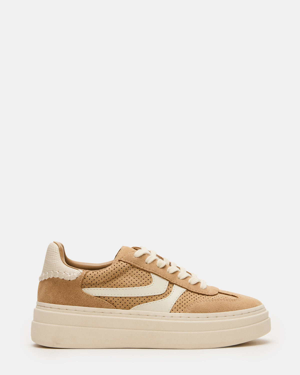 DODGE Perforated Camel Multi Women's Low-Top Platform Sneaker