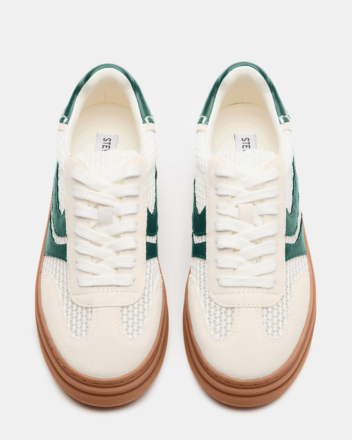 DODGE White/Green Low-Top Platform Women's Sneaker