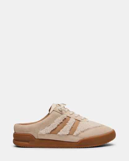 VANDY Faux Fur Bone Multi Low-Top Lace-Up Mule Women's Sneaker