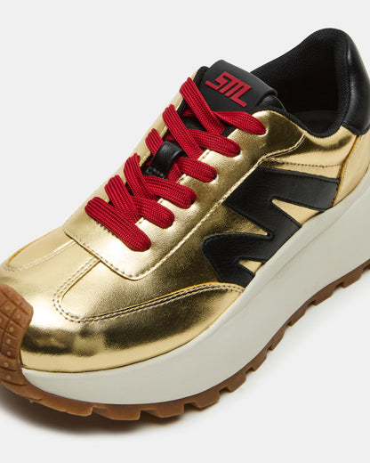 SUPERCAMPO Gold Multi Women's Platform Low-Top Sneaker