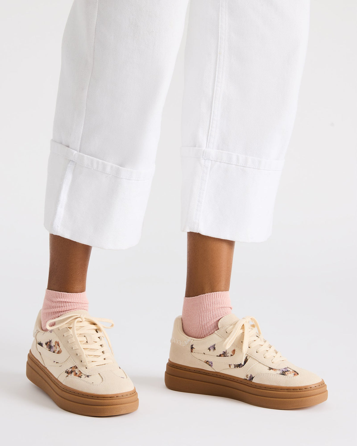 DODGE Floral Multi Low-Top Platform Women's Sneaker