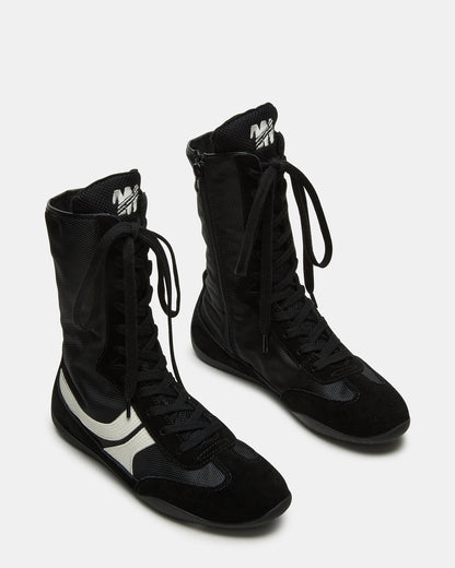 PAXTIN Black Multi Women's High-Top Lace-Up Sneaker