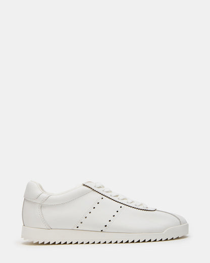 MIRAGE White Leather Women's Low-Top Sneaker
