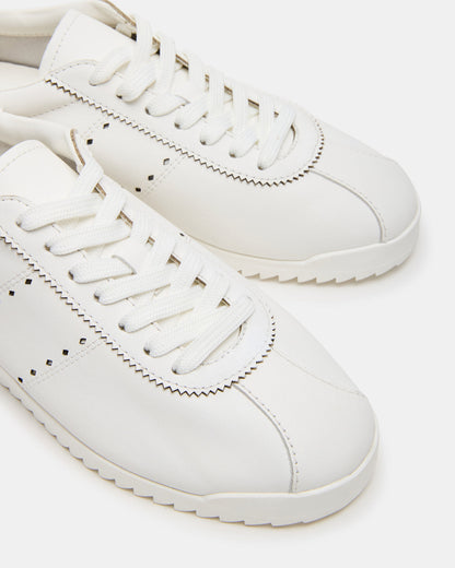 MIRAGE White Leather Women's Low-Top Sneaker
