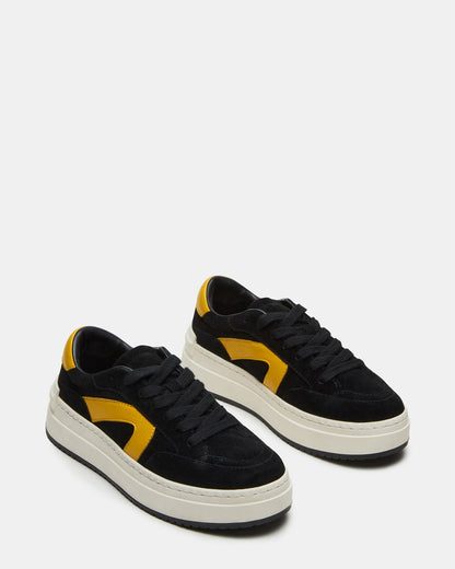 KICKFLIP Black Suede Platform Low-Top Sneaker | Women's Sneakers