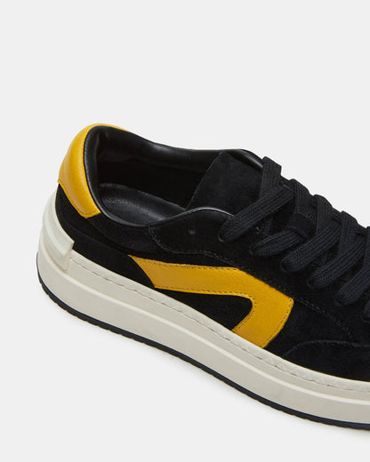 KICKFLIP Black Suede Platform Low-Top Sneaker | Women's Sneakers