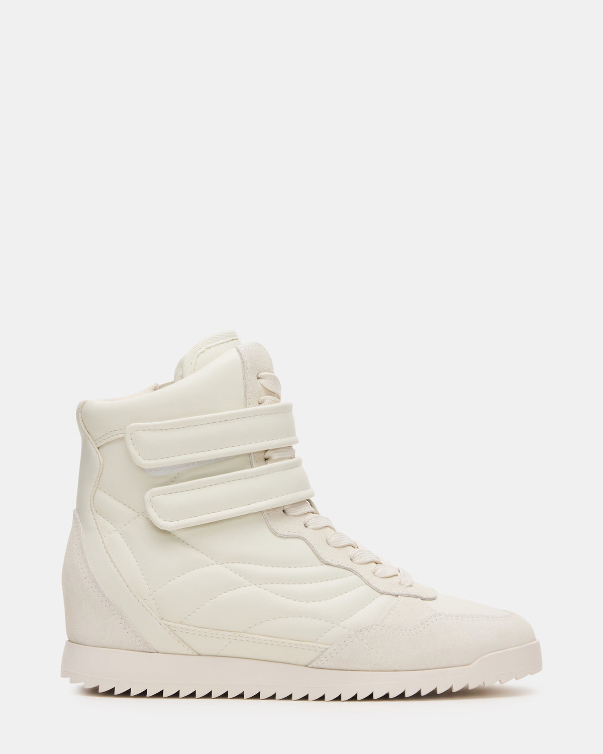 LIFTOFF White Leather Lace-Up High-Top Sneaker
