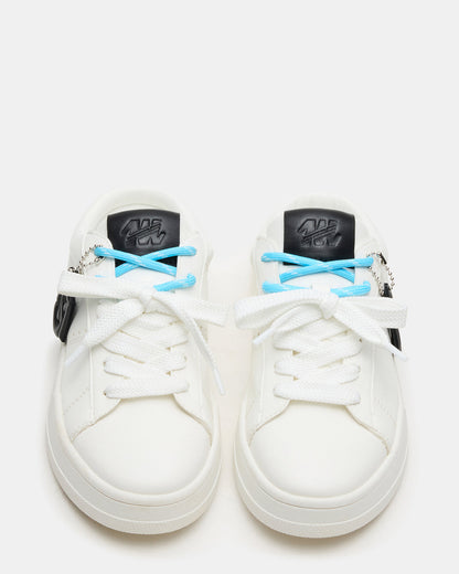 MARNEY White/Black Low-Top Lace-Up Mule Women's Sneaker