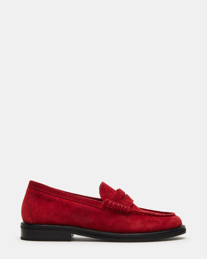 MADISON Red Suede Women's Penny Loafer