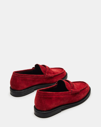MADISON Red Suede Women's Penny Loafer