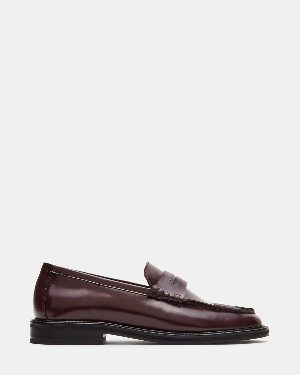MADISON Burgundy Box Leather Women's Penny Loafer