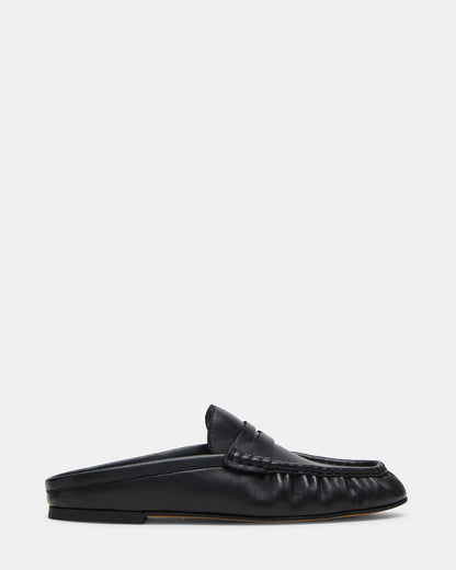RAFE Black Leather Slip-On Mule Women's Flat