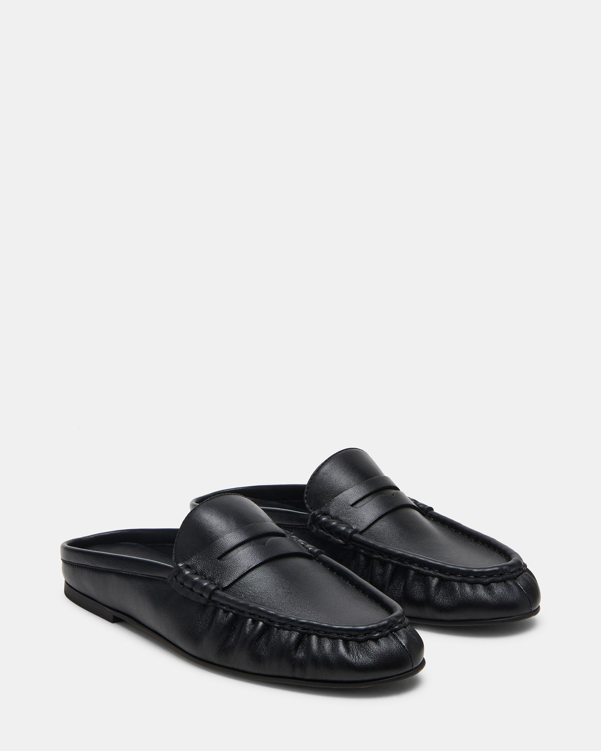 RAFE Black Leather Slip-On Mule Women's Flat