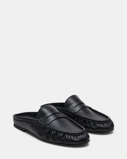 RAFE Black Leather Slip-On Mule Women's Flat