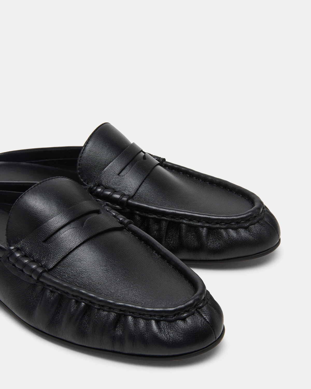 RAFE Black Leather Slip-On Mule Women's Flat