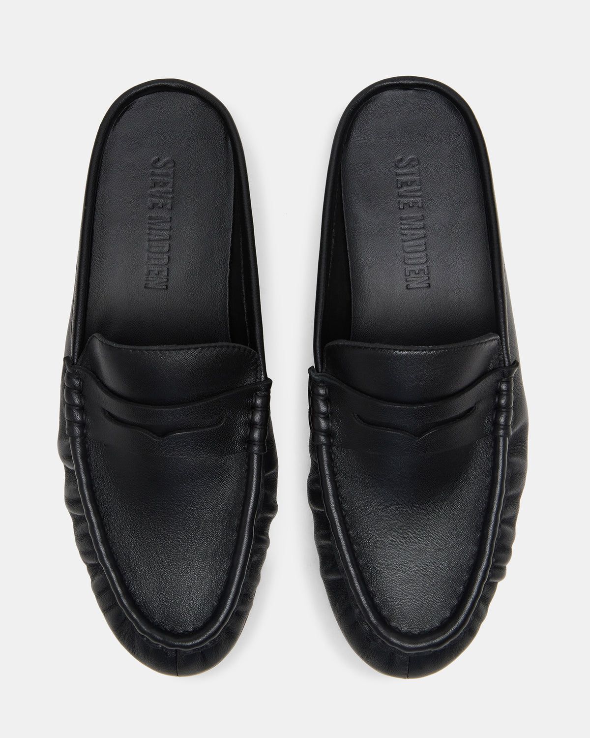 RAFE Black Leather Slip-On Mule Women's Flat